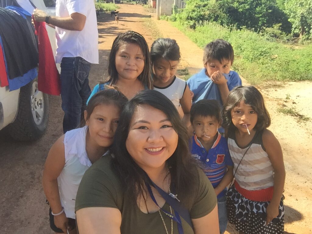 A selfie of Our Lady's Ministry members with